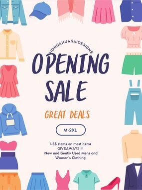 Opening Sale Graphic - Multicolor Clothing Illustration